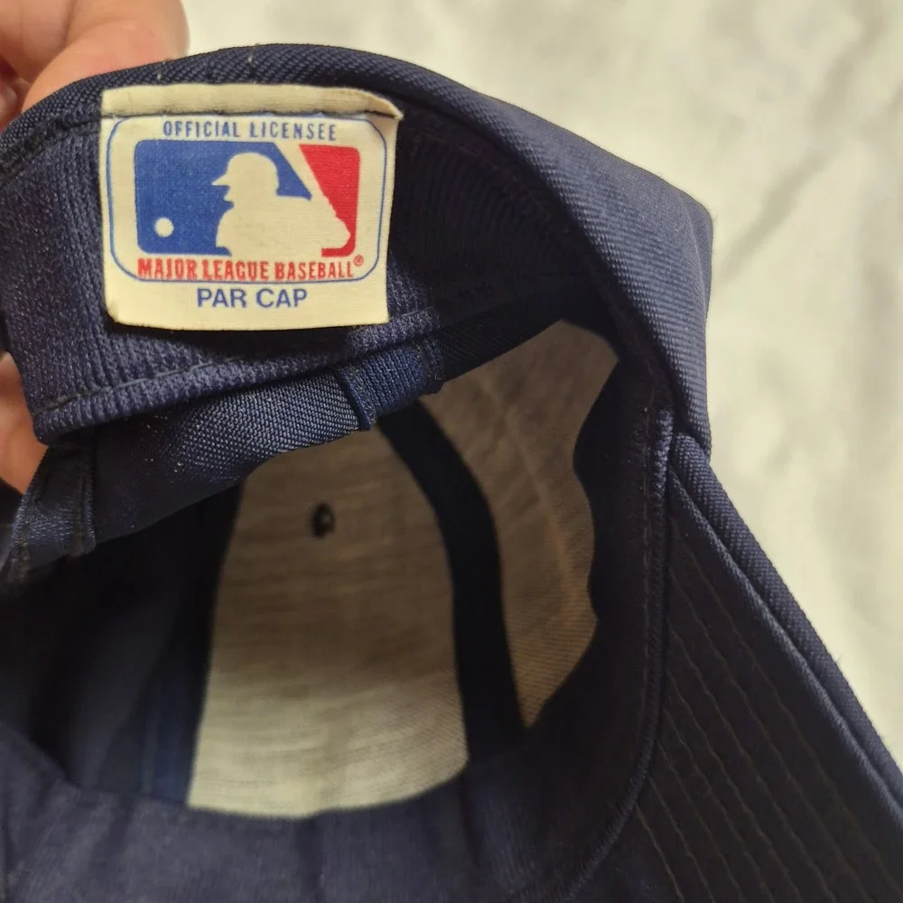 Vintage Detroit Tigers MLB Snapback Hat Navy Blue Broner Inc Made in USA Mens